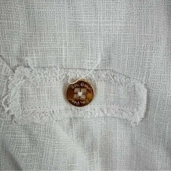 Lilly Pulitzer Millie Fringe Linen Blend Button Up Jacket - Picture 4 of 7